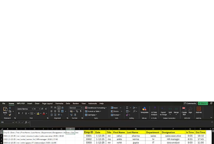 professional PDF to excel data entry work